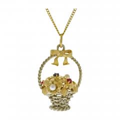  Henry Dankner Henry Dankner 14kt Basket Pendant - 3940212