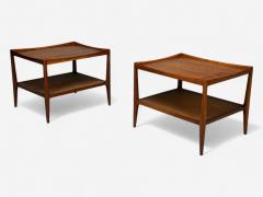  Heritage Furniture Heritage American Modern Walnut Cane End Tables USA 1960s - 4320140