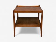  Heritage Furniture Heritage American Modern Walnut Cane End Tables USA 1960s - 4320148