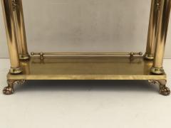  Heritage Furniture Neoclassical Brass Hall Tree Coat Rack Mirror and Table - 440592