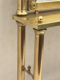  Heritage Furniture Neoclassical Brass Hall Tree Coat Rack Mirror and Table - 440725