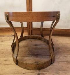  Heritage Furniture Pair of 1960s Heritage Cypress Oval Side Tables with Gilt Iron Bases - 4395574