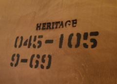  Heritage Furniture Pair of 1960s Heritage Cypress Oval Side Tables with Gilt Iron Bases - 4395587