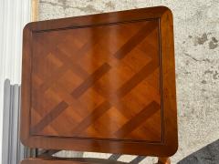  Heritage Furniture Pair of Heritage Furniture Parquet Top Hollywood Regency Walnut End Tables - 4424091