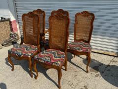  Heritage Furniture Set of 5 Walnut Cane Back French Provincial Side Chairs - 4330700