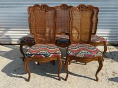 Heritage Furniture Set of 5 Walnut Cane Back French Provincial Side Chairs - 4330747