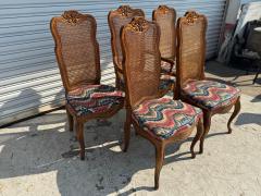  Heritage Furniture Set of 5 Walnut Cane Back French Provincial Side Chairs - 4330750