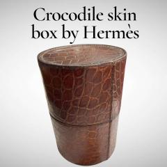  Herm s 1950s Decorative box in crocodile skin by Herm s - 4513228