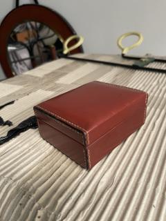 Herm s 1950s Stitched leather box attributed to Paul Dupre Lafon for Herm s - 4695074