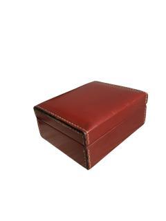 Herm s 1950s Stitched leather box attributed to Paul Dupre Lafon for Herm s - 4695325