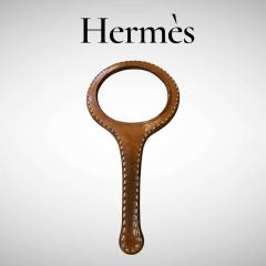  Herm s 1950s Stitched leather magnificent glass by Herm s - 4581568