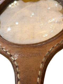  Herm s 1950s Stitched leather magnificent glass by Herm s - 4581573