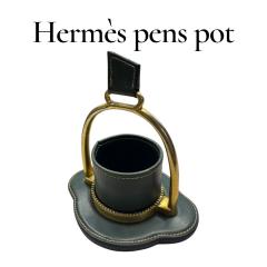  Herm s 1950s Stitched leather pen pot by Herm s - 4374510