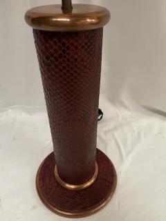  Herm s 1950s lamp covered with python skin attributed to Herm s - 3959387