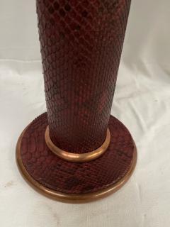  Herm s 1950s lamp covered with python skin attributed to Herm s - 3959388
