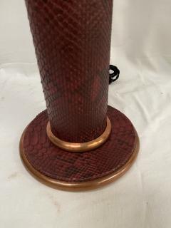  Herm s 1950s lamp covered with python skin attributed to Herm s - 3959389