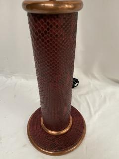  Herm s 1950s lamp covered with python skin attributed to Herm s - 3959390