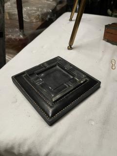  Herm s 1960s Stitched Leather ashtray by Paul Dupr Lafon for Herm s - 4397589