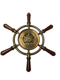  Herm s 1970s Bronze and wood wall compass by Herm s - 4504696