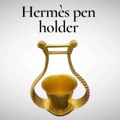  Herm s 1970s Gilt bronze pen holder by Herm s - 4579878