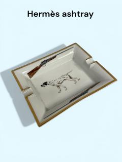 Herm s 1970s Porcelain D corative ashtray or vide poche by Herm s - 4421353