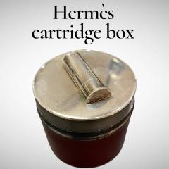  Herm s 1970s Silver plated and leather cartridge box by Hermes - 4579898
