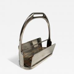  Herm s 1970s Silver plated stirrup cards holder by Herm s - 4109888