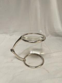  Herm s 1970s Silver plated stirrup magnificent lens by Herm s - 4116481