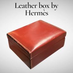  Herm s 1970s Stitched leather box by Herm s - 4777547