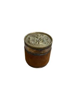  Herm s 1970s Suede and silver plated putti box by Herm s - 4580129