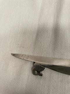  Herm s 1970s Wiener dog silver plated letter opener dog - 3648055