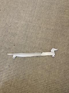  Herm s 1970s rare dachshund silver plated letter opener by Herm s - 4587205