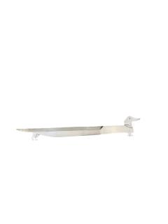  Herm s 1970s rare dachshund silver plated letter opener by Herm s - 4590247