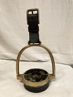  Herm s 1970s stitched leather and bronze ashtray by Herm s - 3866415