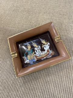  Herm s 1980s Asian dancer porcelain ashtray by Herm s - 3940011