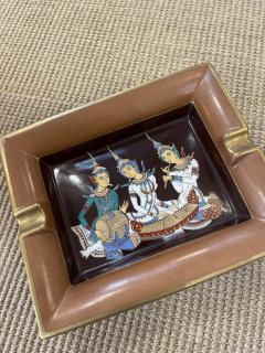  Herm s 1980s Asian dancer porcelain ashtray by Herm s - 3940015