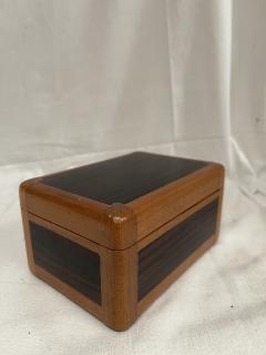  Herm s 1980s Pear wood and rosewood decorative box by Herm s - 4108282