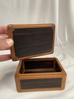  Herm s 1980s Pear wood and rosewood decorative box by Herm s - 4108287