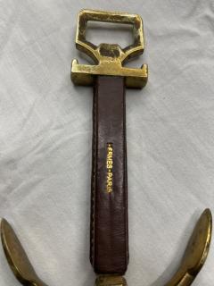  Herm s 1980s Stitched leather bottle opener and cork crew by Herm s - 3993926