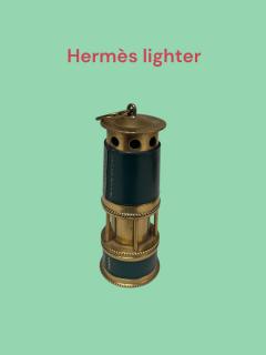  Herm s 1980s Stitched leather table lighter by Herm s - 4178623
