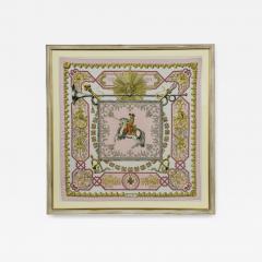  Herm s A fine framed Herm s 90 silk square of Ludvicus Magnus Louis XIV  - 4280033