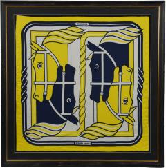  Herm s A striking framed Herm s 90 Quadrige silk square by Pierre Peron circa 1973 - 4276950