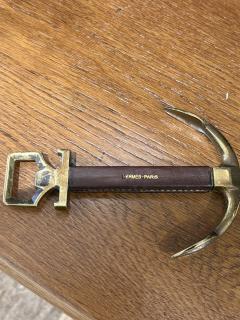  Herm s Anchor in bronze and stitched leather Bottle opener and corkscrew by Herm s - 4711765