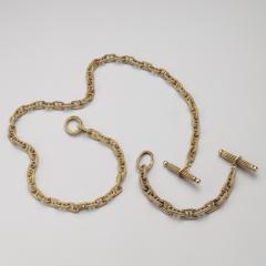  Herm s Cha ne d ancre Necklace Bracelet in 18Kt Yellow Gold French Anchor Chain - 4387869