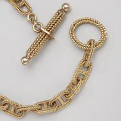  Herm s Cha ne d ancre Necklace Bracelet in 18Kt Yellow Gold French Anchor Chain - 4387879