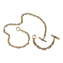  Herm s Cha ne d ancre Necklace Bracelet in 18Kt Yellow Gold French Anchor Chain - 4389299