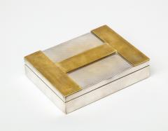  Herm s Engine Turned Silver and Gold Hermes H Box France c 1960s - 1320613