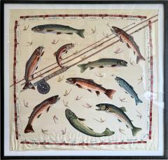  Herm s FRAMED HERM S FLY FISHING SILK SCARF - 4172772