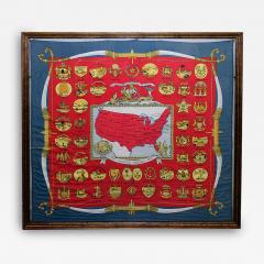  Herm s Framed Herme s Scarf American Bicentennial by Hugo Grygkar - 72358