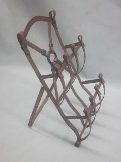  Herm s French Mid Century Modern Faux Leather Magazine Stand Attributed to Herm s - 1799856